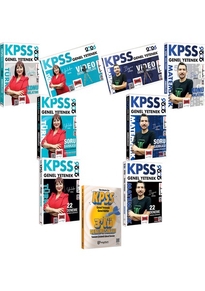 2026 Kpss Türkçe-Matematik Konu Anlatımı-Çözümlü Soru Bankası-Çözümlü 22 Deneme-Video Ders Notları