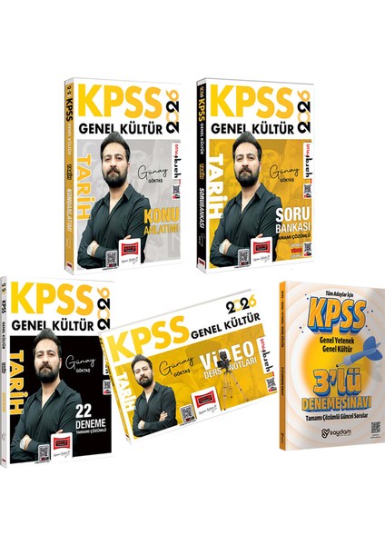 2026 Kpss Tarih Konu Anlatımı-Çözümlü Soru Bankası-Çözümlü 22DENEME-VIDEO Ders Notları(Günay Göktaş)
