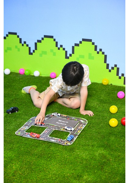 Isme Özel Oyuncak Araç Parkuru Eğitici ve Eğlenceli Yol Yapım Ahşap Oyuncak - Otoban Puzzle modelleri