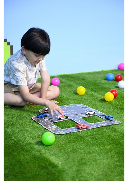 Isme Özel Oyuncak Araç Parkuru Eğitici ve Eğlenceli Yol Yapım Ahşap Oyuncak - Otoban Puzzle fırsatları