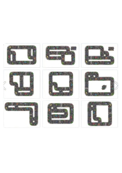 Isme Özel Oyuncak Araç Parkuru Eğitici ve Eğlenceli Yol Yapım Ahşap Oyuncak - Otoban Puzzle