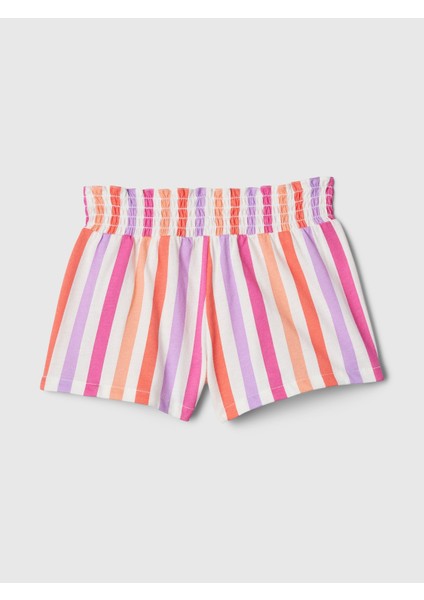 Kız Bebek Çok Renkli Fırfırlı Büzgülü Şort