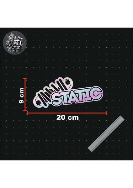 Static Yazı Jdm Araba-Motosiklet Cam Etiket Sticker-Hologram Static Sticker fiyatları