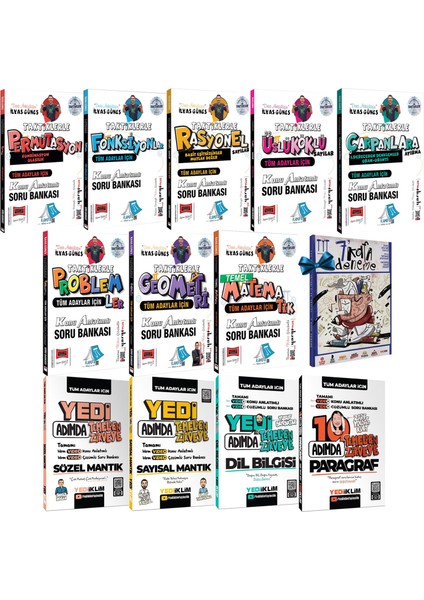 2026 Tyt-Ayt Ilyas Güneş Taktiklerle Serisi ve Yedi Adımda Serisi Mega Set-7 Deneme Hediye