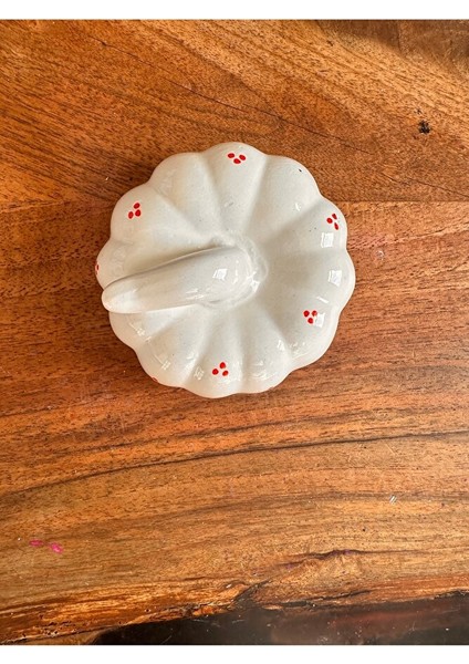 Orta ve Küçük Boy Dekoratif Kabak Set, Kalpli, Kırmızılı, El Yapımı, Mutfak Dekoru, Seramik Kabak modelleri