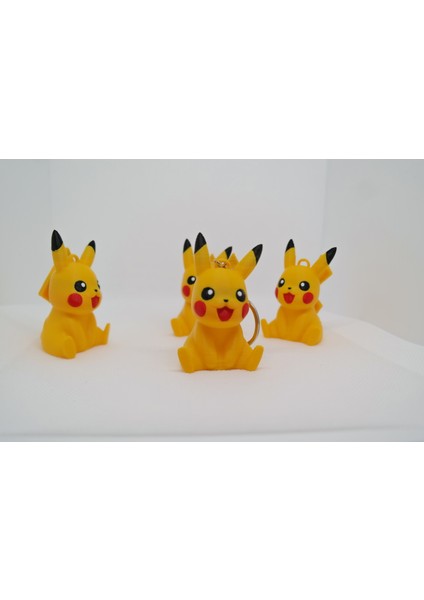 Pikachu Oturan Figür Anahtarlık modelleri