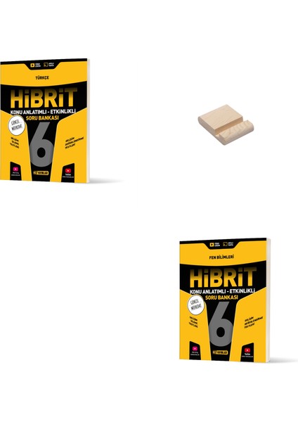 6. Sınıf Türkçe ve Fen Bilimleri Hibrit Etkinlikli Soru Bankası + Telefon Standı