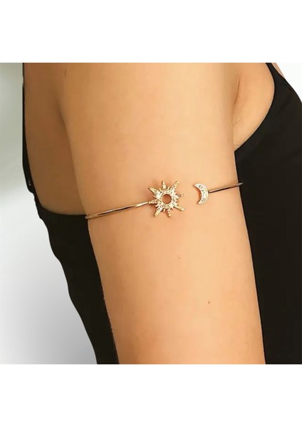 Güneş Ay Detay Arm Cuff Kol Pazu Bilekliği