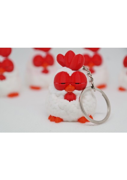 Uykucu Tavuk Anahtarlık