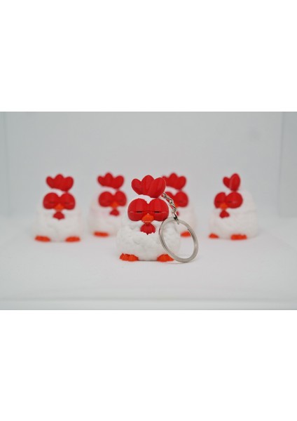 Uykucu Tavuk Anahtarlık