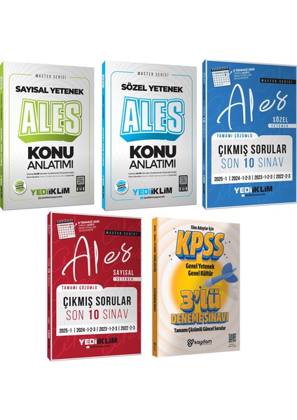 2026 Ales Master Serisi Sözel Sayısal Yetenek Konu Anlatımı-Çözümlü Son 10 Sınav Çıkmış Sorular