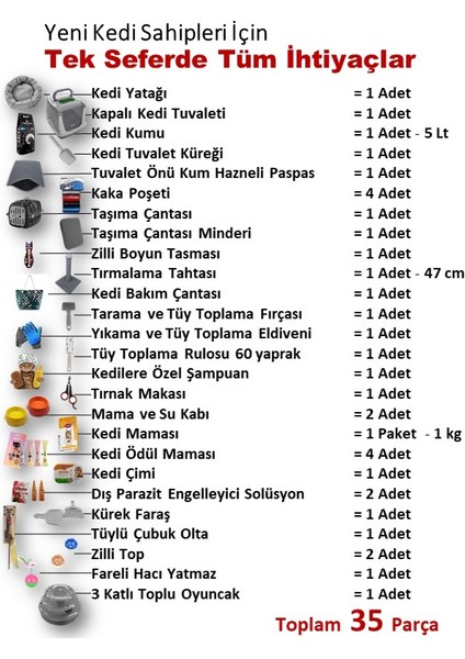 Chitto 35 Parça Kedi Başlangıç Seti fiyatları