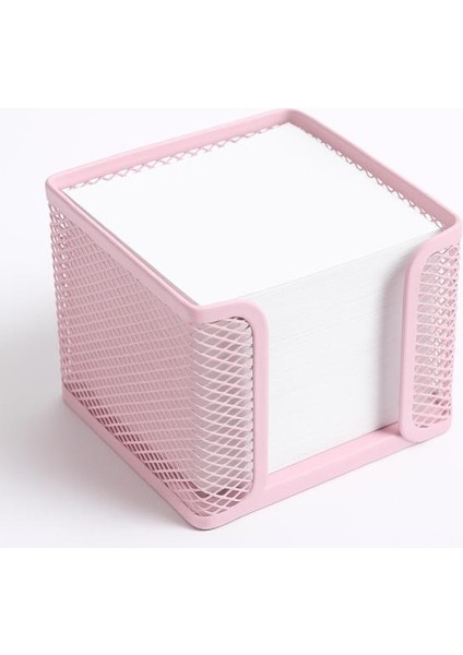Metal Toz Pembe Küp Notluk + Not Kağıdı fiyatları
