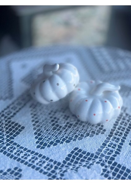 2’li Seramik Kabak Set, Kabak Dekor, Pumpkin