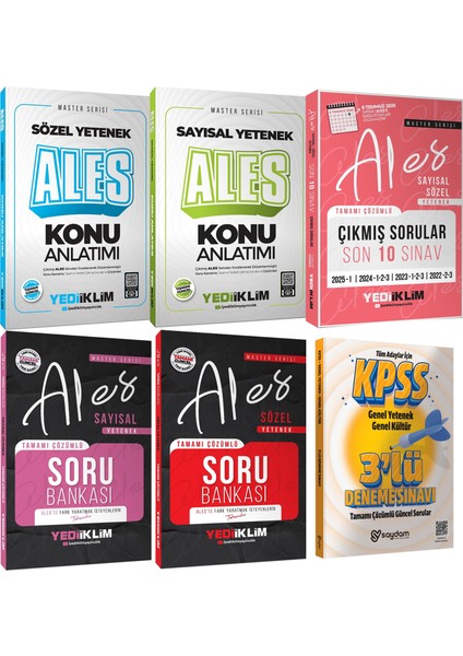2026 Ales Master Serisi Sözel Sayısal Yetenek Konu Anlatımı-Çözümlü Soru Bankası-Çıkmış Sorular