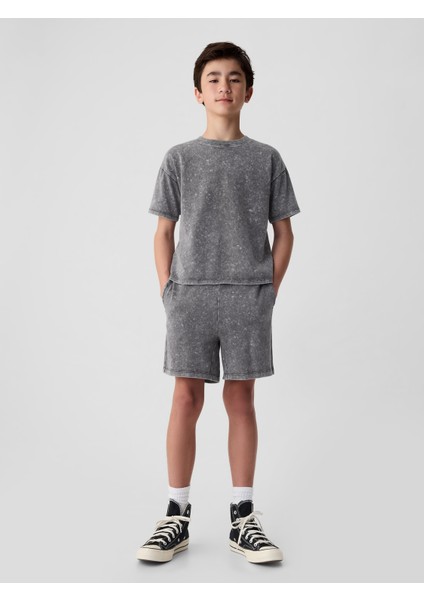 Erkek Çocuk Siyah Bağcıklı Şort