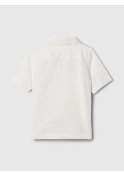 Erkek Bebek Beyaz Fisto Işlemeli Gömlek modelleri