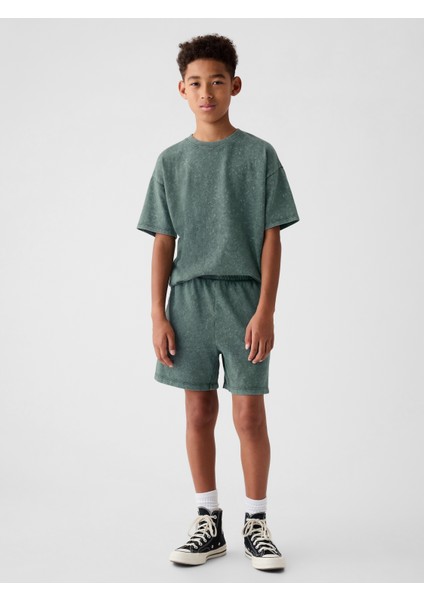 Erkek Çocuk Yeşil Bağcıklı Şort