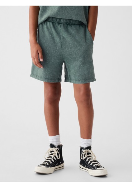 Erkek Çocuk Yeşil Bağcıklı Şort fırsatları