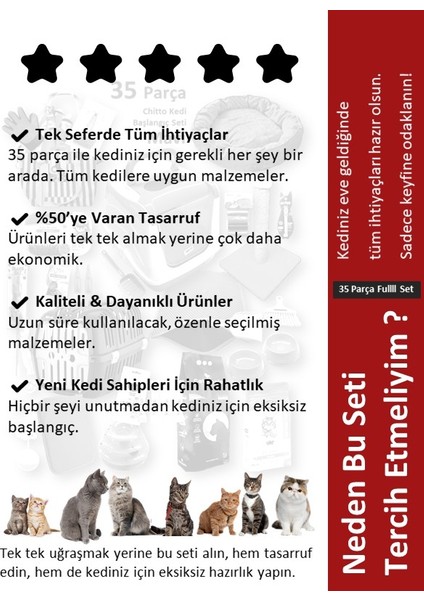 Chitto 35 Parça Kedi Başlangıç Seti