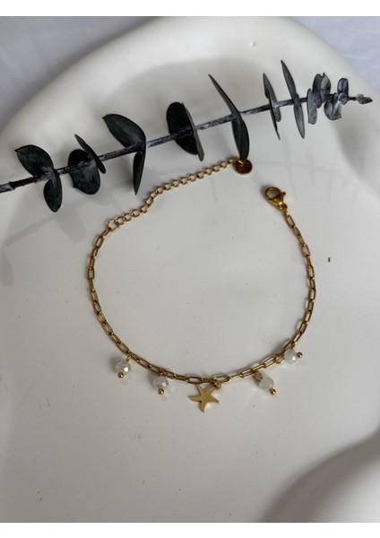 Yıldız Charmlı Çelik Bileklik