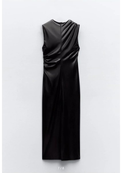 Allbucks Zara, Drapeli Suni Deri Elbise ABZRA0031