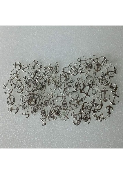 (100 x Adet) 1 Paket Antika Gümüş Görünüm Çapa&pusula&okyanus&denizci Bileklik&küpe&kolye Ucu fırsatları