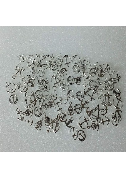 (100 x Adet) 1 Paket Antika Gümüş Görünüm Çapa&pusula&okyanus&denizci Bileklik&küpe&kolye Ucu indirimleri