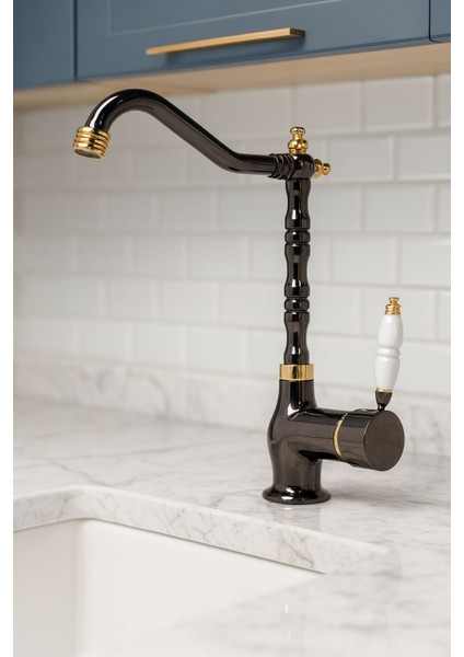 RUSTİK MUTFAK BATARYASI ANTRASİT - GOLD fiyatları