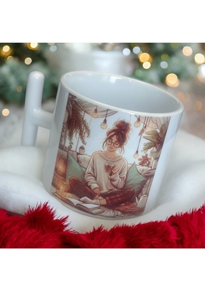 Kişiye Özel Hediyelik Kupa, Isimli, Hediyelik, Özel Tasarım Porselen Kupa, Kitapsever, Sevgiliye