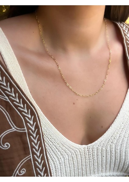 Vıp Seri Gold Kalp Zincir Kolye