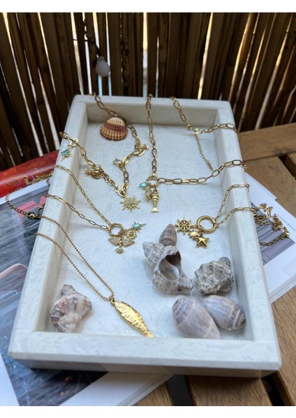 Balık Charmlı Çelik Kolye fiyatları