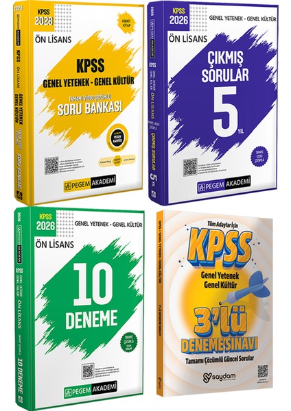 2026 Kpss Ön Lisans Video Çözümlü Soru Bankası-Çözümlü 10 Deneme-Çözümlü Çıkmış Sorular