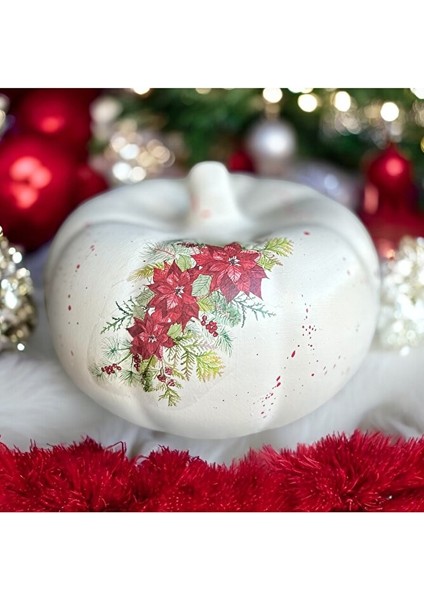 Dekoratif Seramik Kabak, Yeniyıl, Yılbaşı Dekor, Hediyelik, Kokina