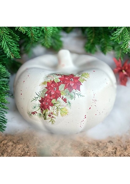 Dekoratif Seramik Kabak, Yeniyıl, Yılbaşı Dekor, Hediyelik, Kokina fiyatları