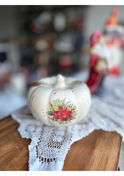 Dekoratif Seramik Kabak, Yeniyıl, Yılbaşı Dekor, Hediyelik, Kokina fırsatları