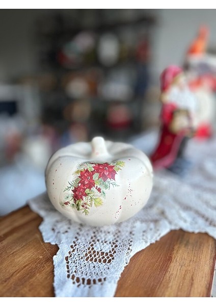 Dekoratif Seramik Kabak, Yeniyıl, Yılbaşı Dekor, Hediyelik, Kokina indirimleri