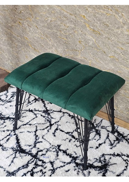 Metal Siyah Tel Ayaklı 60 cm Puf Bench - Puf - Bench - Oturak - Mutfak Oturağı - Antre Oturağı Yeşil Renk 60 x 40 Boyut/ebat fırsatları