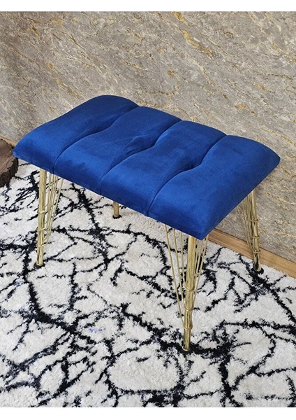 Metal Gold Tel Ayaklı 60 cm Puf Bench - Puf - Bench - Oturak - Mutfak Oturağı - Antre Oturağı Mavi Renk 60 x 40 Boyut/ebat fırsatları