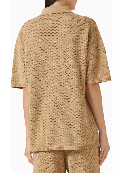 Oversized Pamuk Triko Polo, Nefes Alan Yazlık Tasarım Bej modelleri