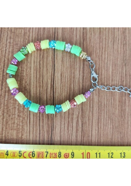 Renkli Heishi ve Çiçek Boncuklu Yaz Bilekliği - 580 fiyatları