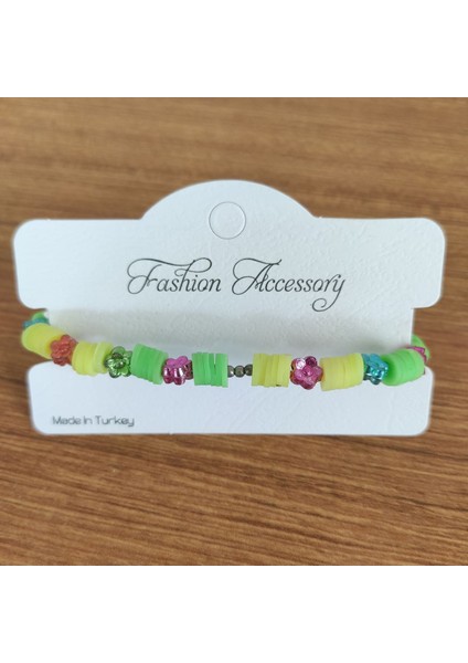 Renkli Heishi ve Çiçek Boncuklu Yaz Bilekliği - 580 fırsatları