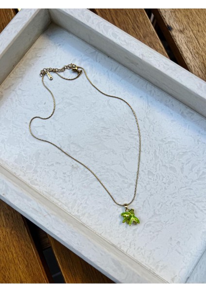 Yeşil Balık Detaylı Çelik Kolye fiyatları