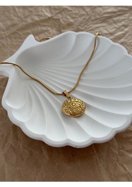 Antik Göz Çelik Kolye