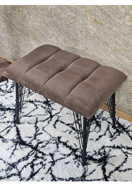 Metal Siyah Tel Ayaklı 60 cm Puf Bench - Puf - Bench - Oturak - Mutfak Oturağı - Antre Oturağı Kahverengi Renk 60 x 40 Boyut/ebat fırsatları
