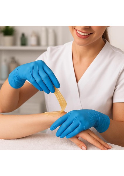 Mavi Nitril Eldiven, Tek Kullanımlık, Steril Olmayan, Pudrasız, Lateks Içermez, Muayene, Gıda Hazırlama, Pişirme, Temizlik, Mavi,kutuda 100 Adet, L Beden modelleri