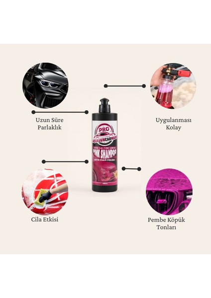 Oto Şampuan Cilalı Pembe Köpük Cilalı Oto Şampuan Ultra Kalite Pink Foam indirimleri