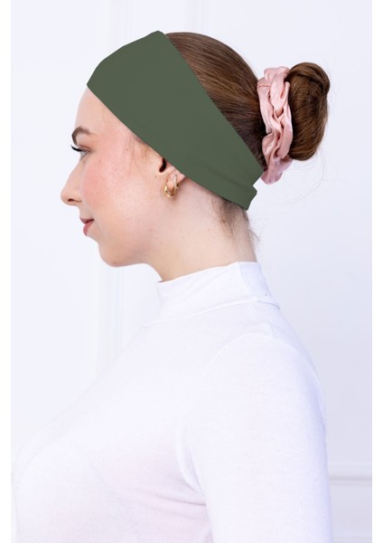 Kaymayan Silikonlu Bandana Bone - Sportif Saç Bandı Haki fiyatları