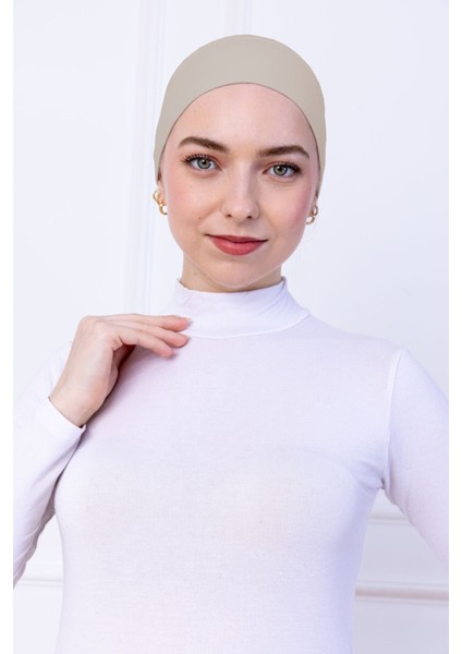 Kaymayan Silikonlu Bandana Bone - Sportif Saç Bandı Bej fırsatları