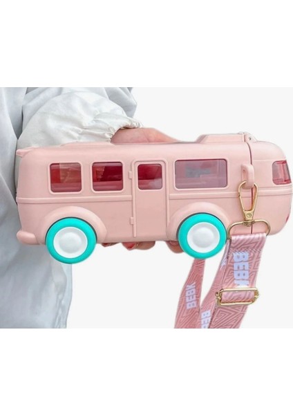 Araba Otobüs Çocuk Öğrenci Suluk Matara Askılı Pipetli